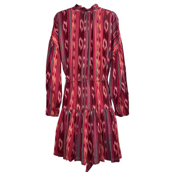 NWT Lauren Ralph Lauren Geo-Stripe Belted Cotton Voile Dress Women’s Size 16 - Picture 10 of 12